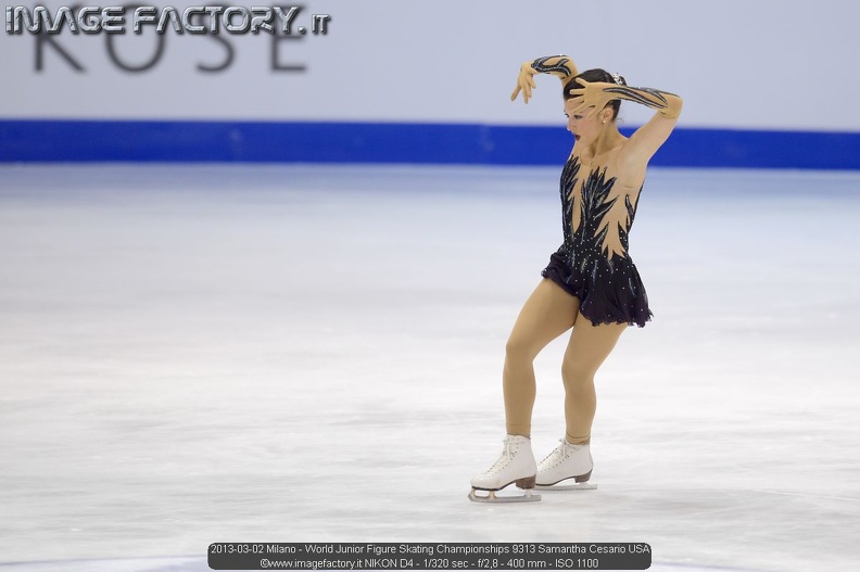 2013-03-02 Milano - World Junior Figure Skating Championships 9313 Samantha Cesario USA.jpg